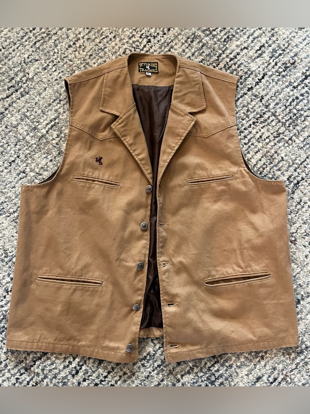 Wyoming Traders Bronco Canvas Vest XL Brown